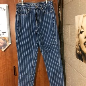 Pinstripe Mom Jeans